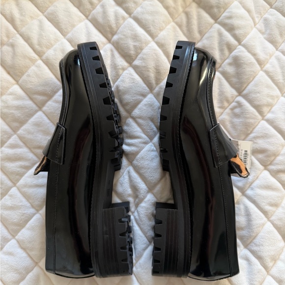 Zara Black and Leopard Print Loafers - Picture 3 of 5